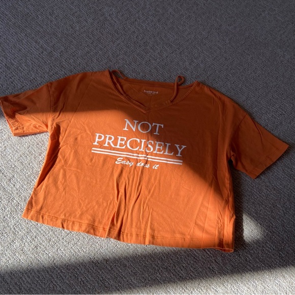 HOTWIND Women's Orange Crop Top - Picture 1 of 3